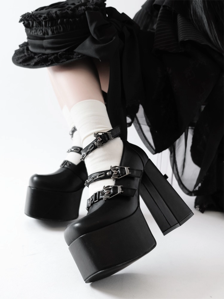 十字魔女 厚底ストラップシューズ【sphenoid】