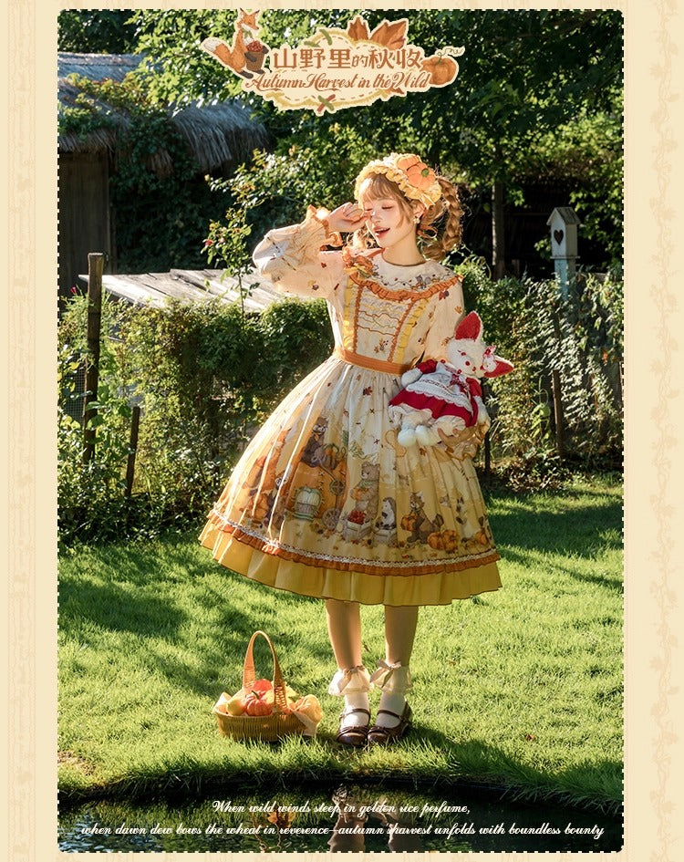 [Pre-orders open until October 2nd] Autumn Harvest in the Hill One-Piece Dress [Flowers and Pearl Box]