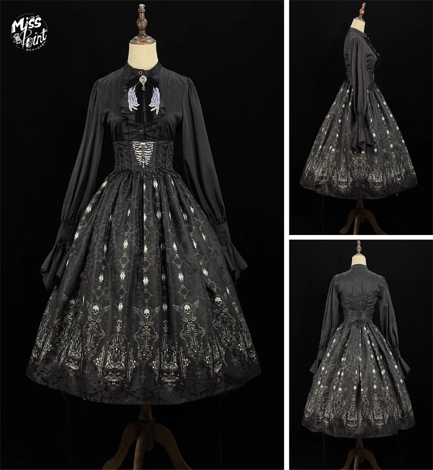 【受注予約~2/24】Returning on a Moonlit Night スカート【Miss Point】