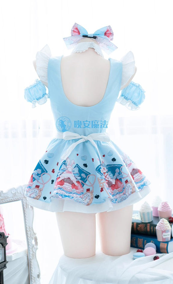 Pharfaite パルフェット メイド風セットアップ 【アリスブルー】 アリスメイド フルセット【晚安魔法】 – Epetice