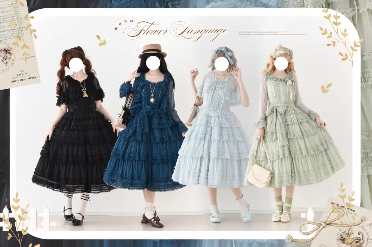 【受注予約~12/24】Lillian's Summer ジャンパースカート(タイプ1・ロング丈)【Spring Flower Language】