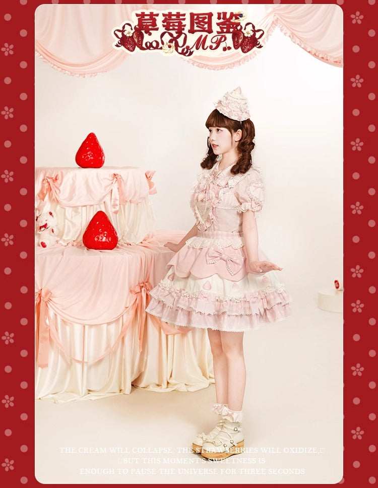 【受注予約~11/18】Strawberry Cake Illustration ブラウス【花与珍珠匣】