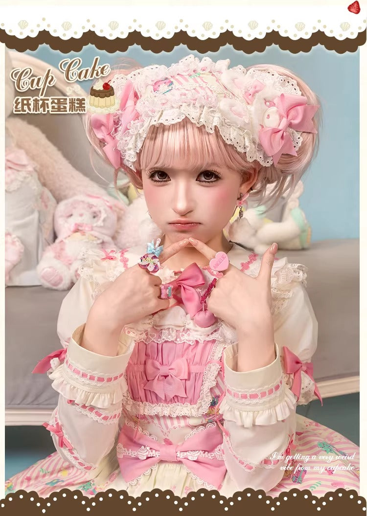 【受注予約~1/26】CupCakes ジャンパースカート【花与珍珠匣】