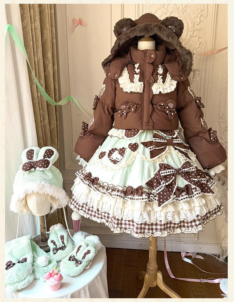 【受注予約~11/12】Winter Rabbit ショートダウンコート【花与珍珠匣】