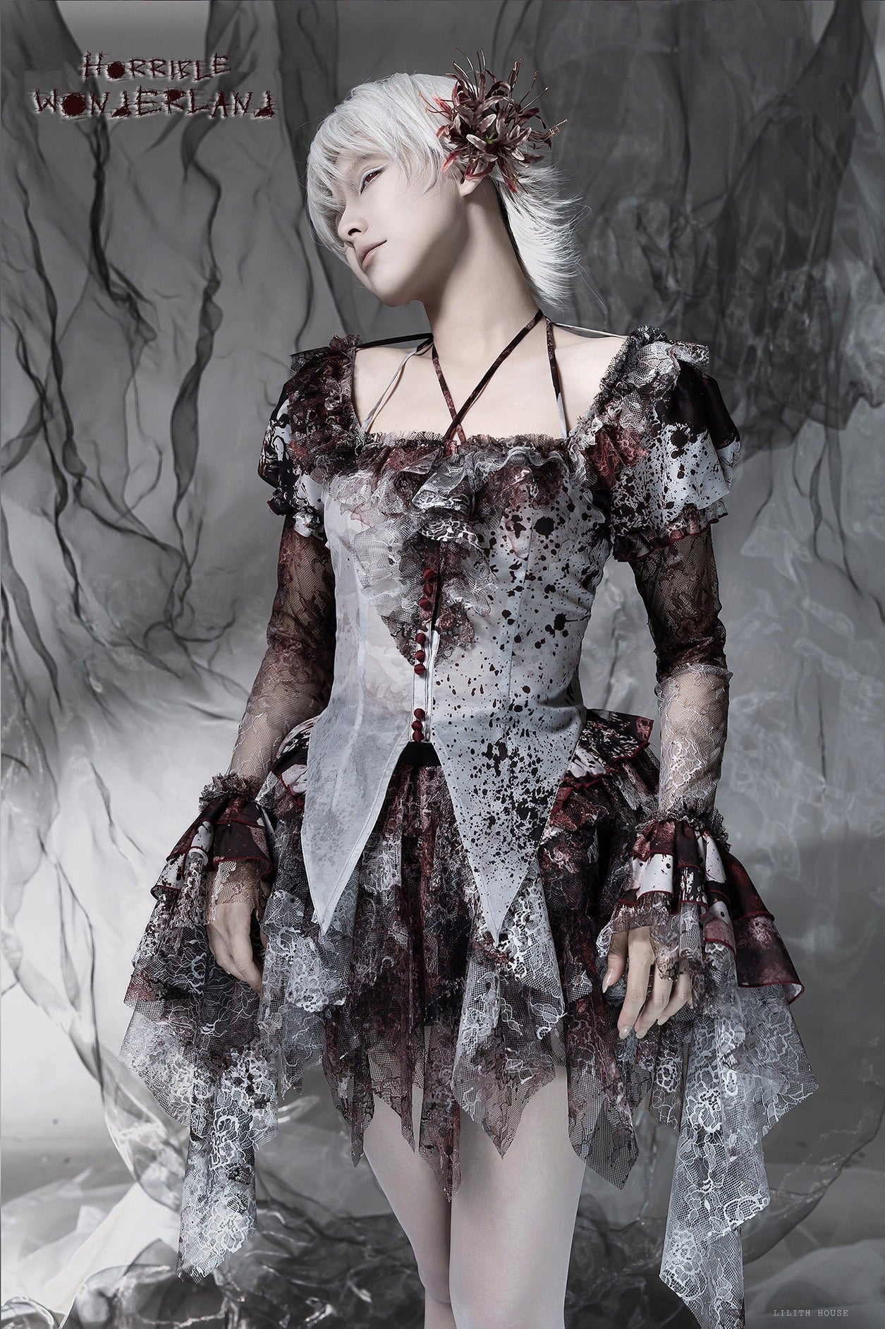【受注予約~12/10】Horrible Wonderland ブラウス(プリントver.)【Lilith House】