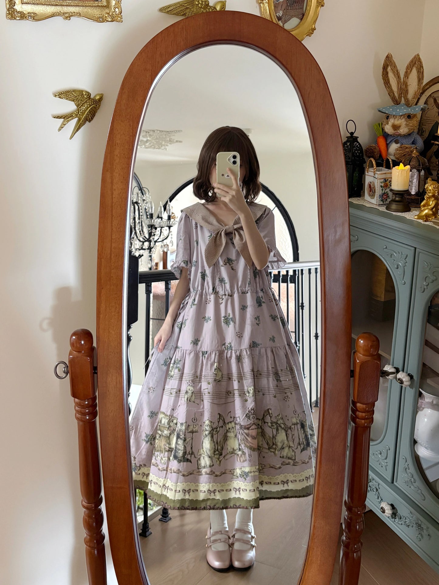 DoReMiCAT Sailor-Kleid und Schleifenset【Fēng yǔ mián】