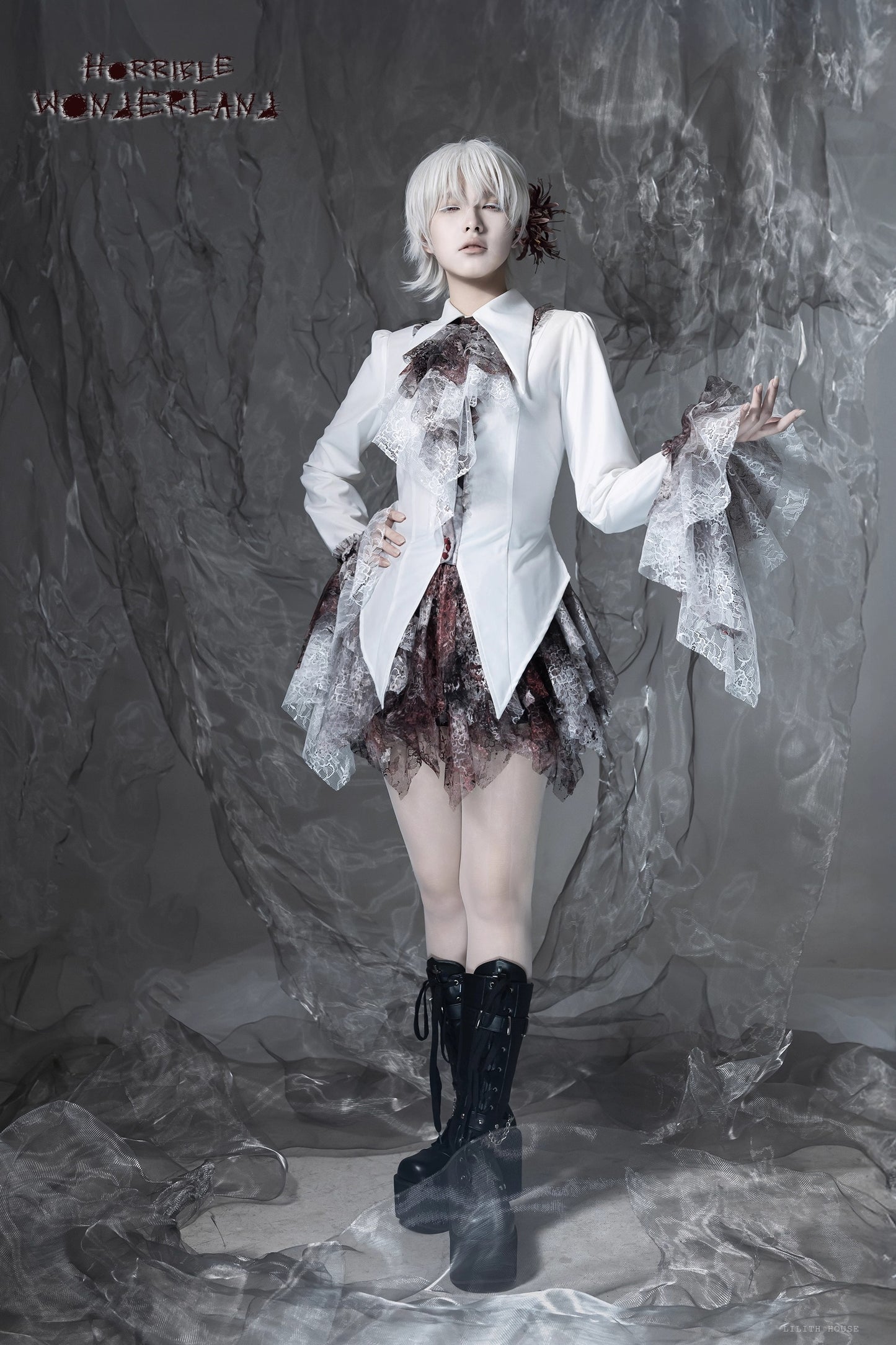 【受注予約~12/10】Horrible Wonderland ブラウス(無地ver.)【Lilith House】