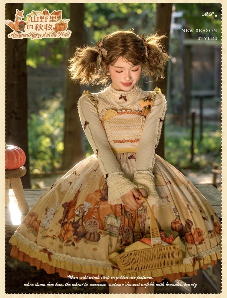 【受注予約~10/2】Autumn Harvest in the Hill ジャンパースカート【花与珍珠匣】