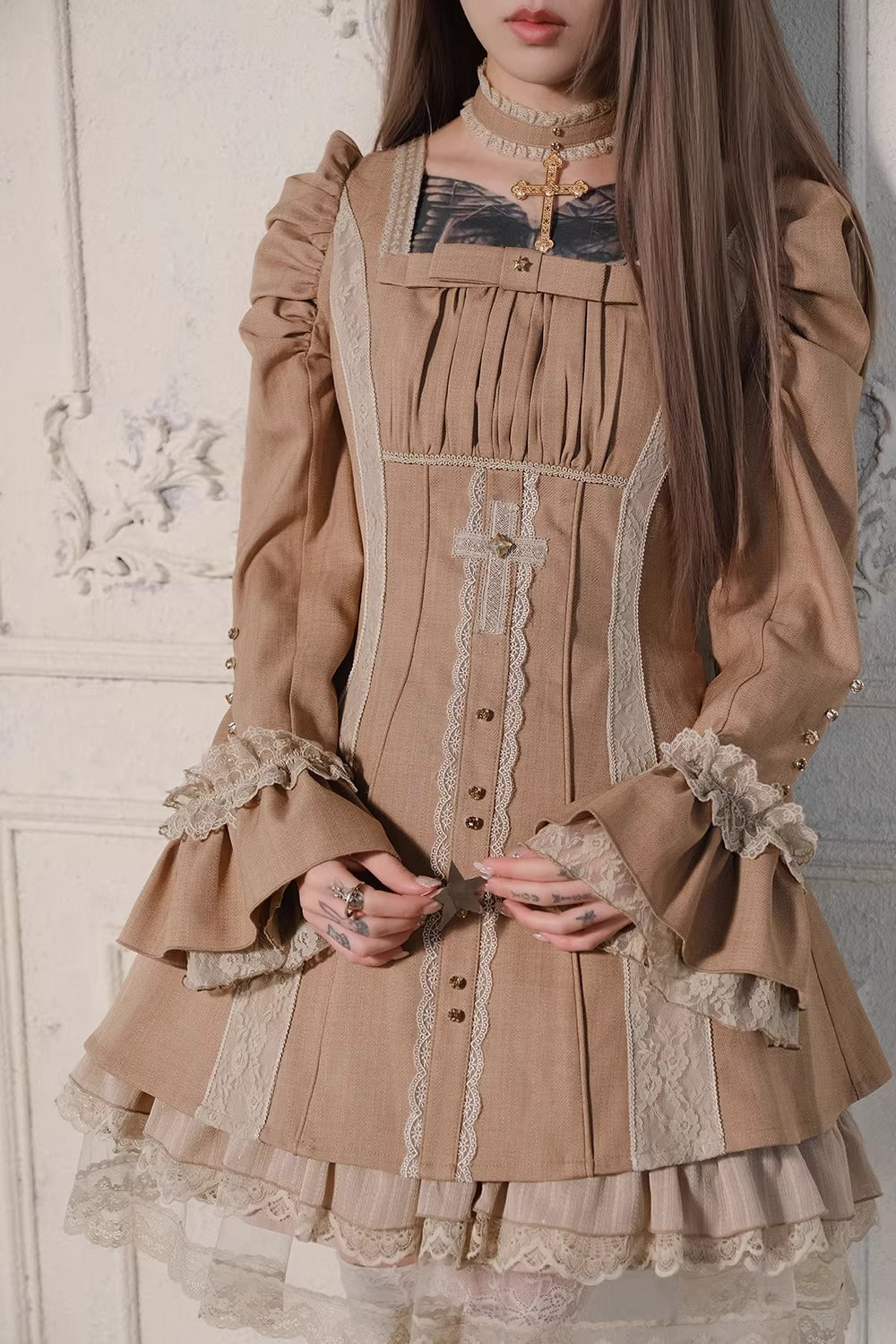 【受注予約~3/23】Embroidered Star ワンピース【魔女販售】