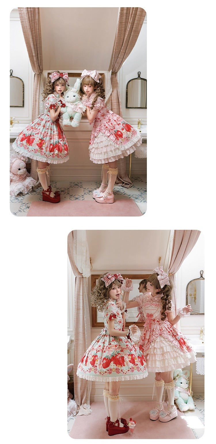 【受注予約~8/28】Strawberry momo Party ジャンパースカート【仲夏物語】