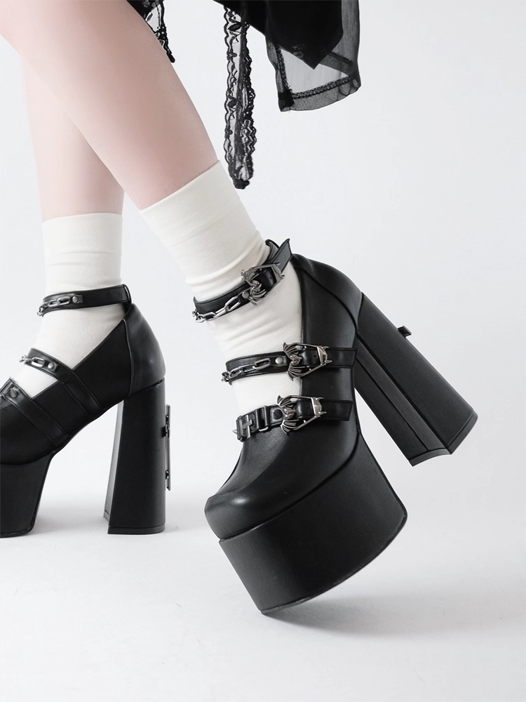 十字魔女 厚底ストラップシューズ【sphenoid】