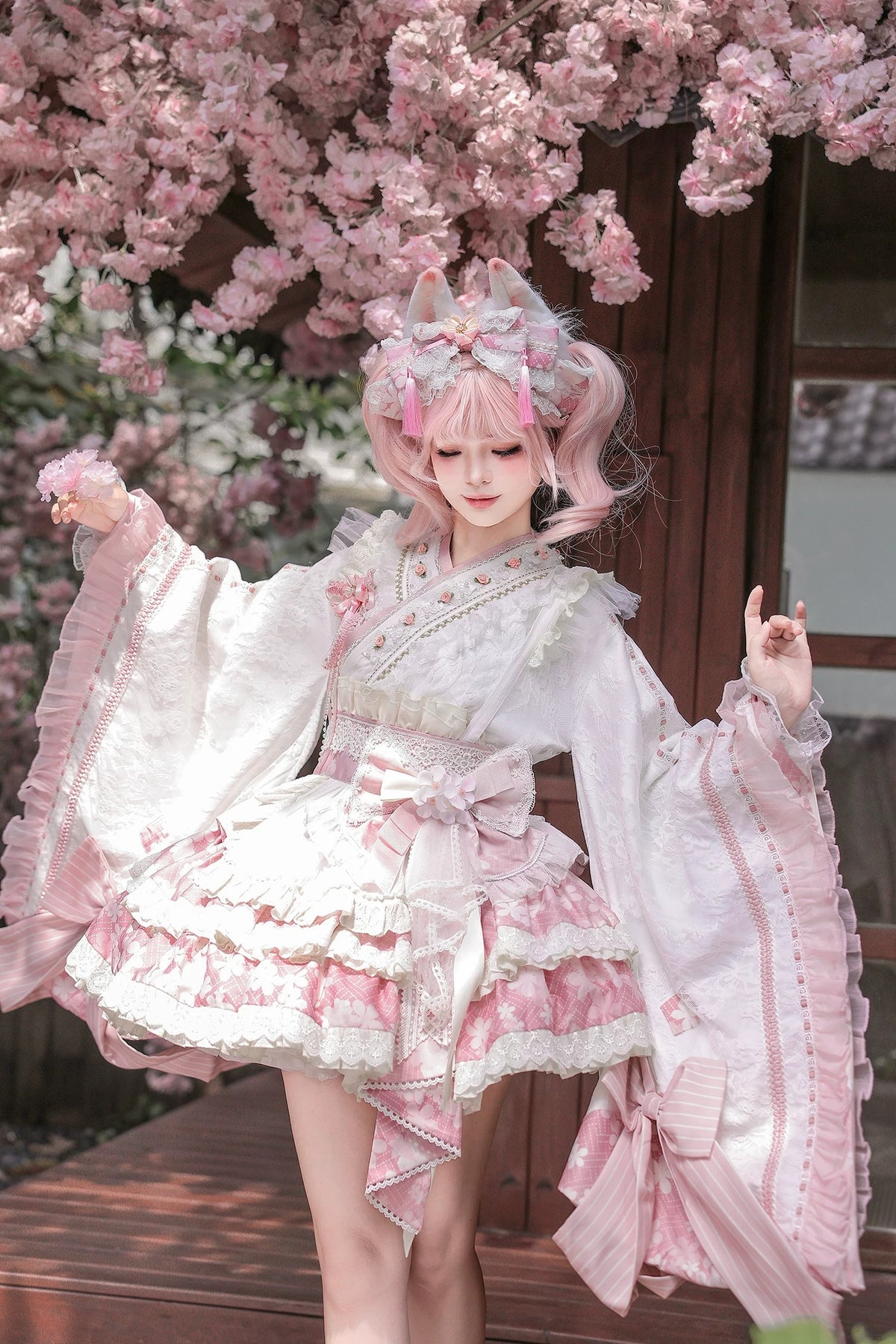 【受注予約~11/5】狐の嫁入り -SAKURA 2026 ver.- セットアップ【Felinae Cookie】