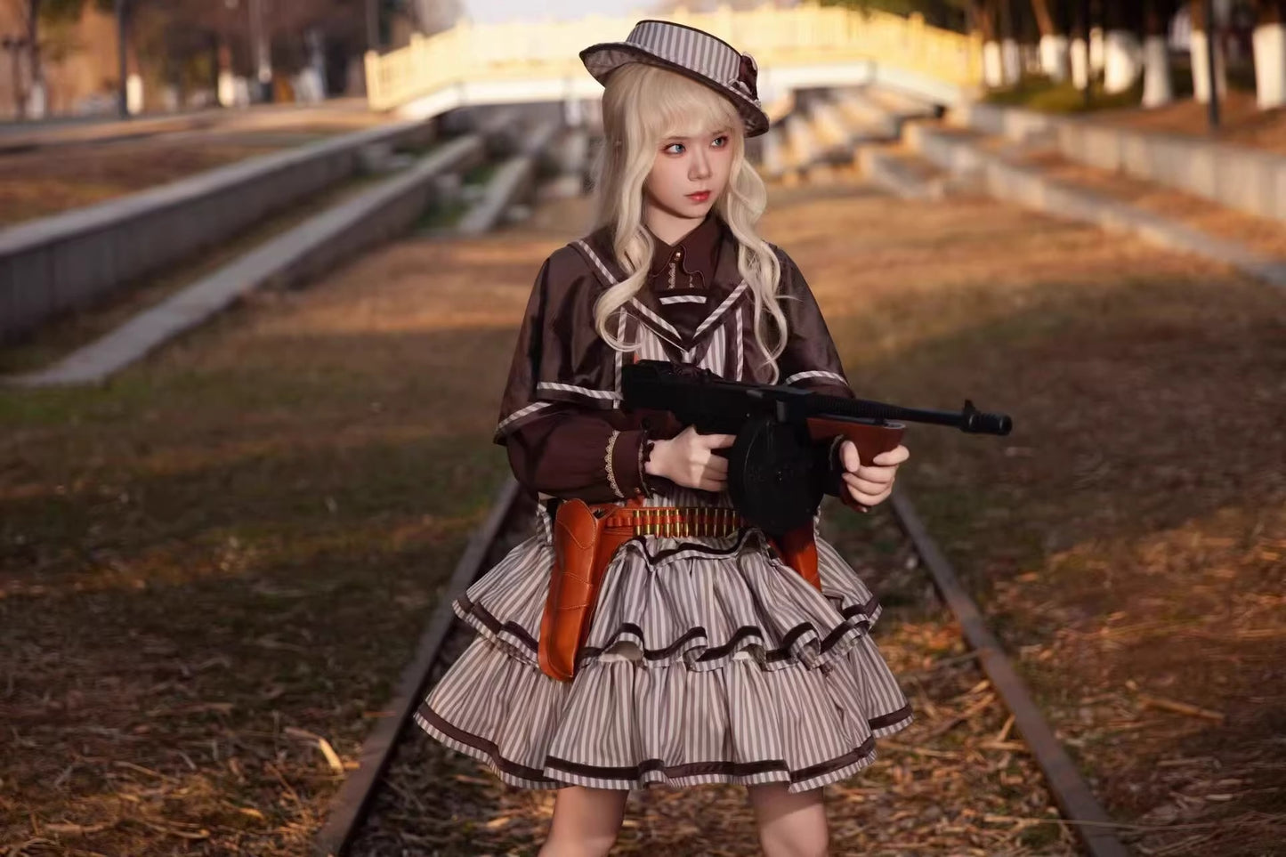 彼方の空 ケープ付きジャンパースカート【Infanta】