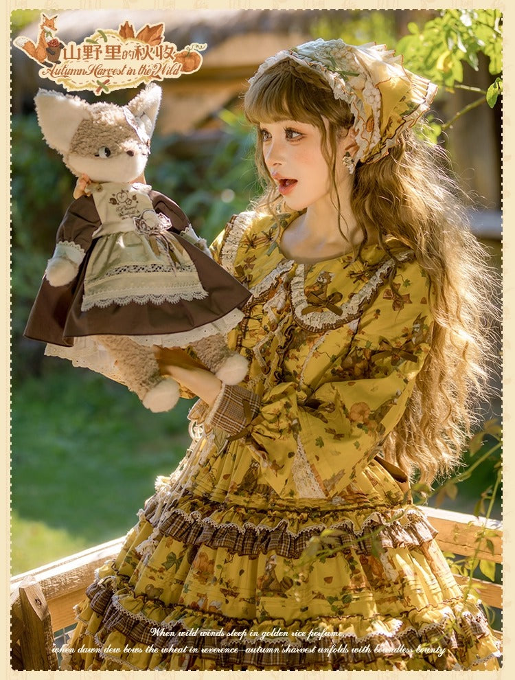 [Pre-orders open until October 2nd] Autumn Harvest in the Hill One-Piece Dress [Flowers and Pearl Box]