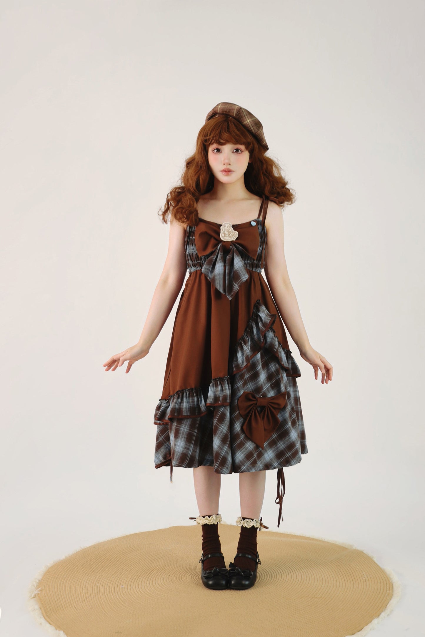 Bear Mint Chocolate ジャンパースカート【Cyan】