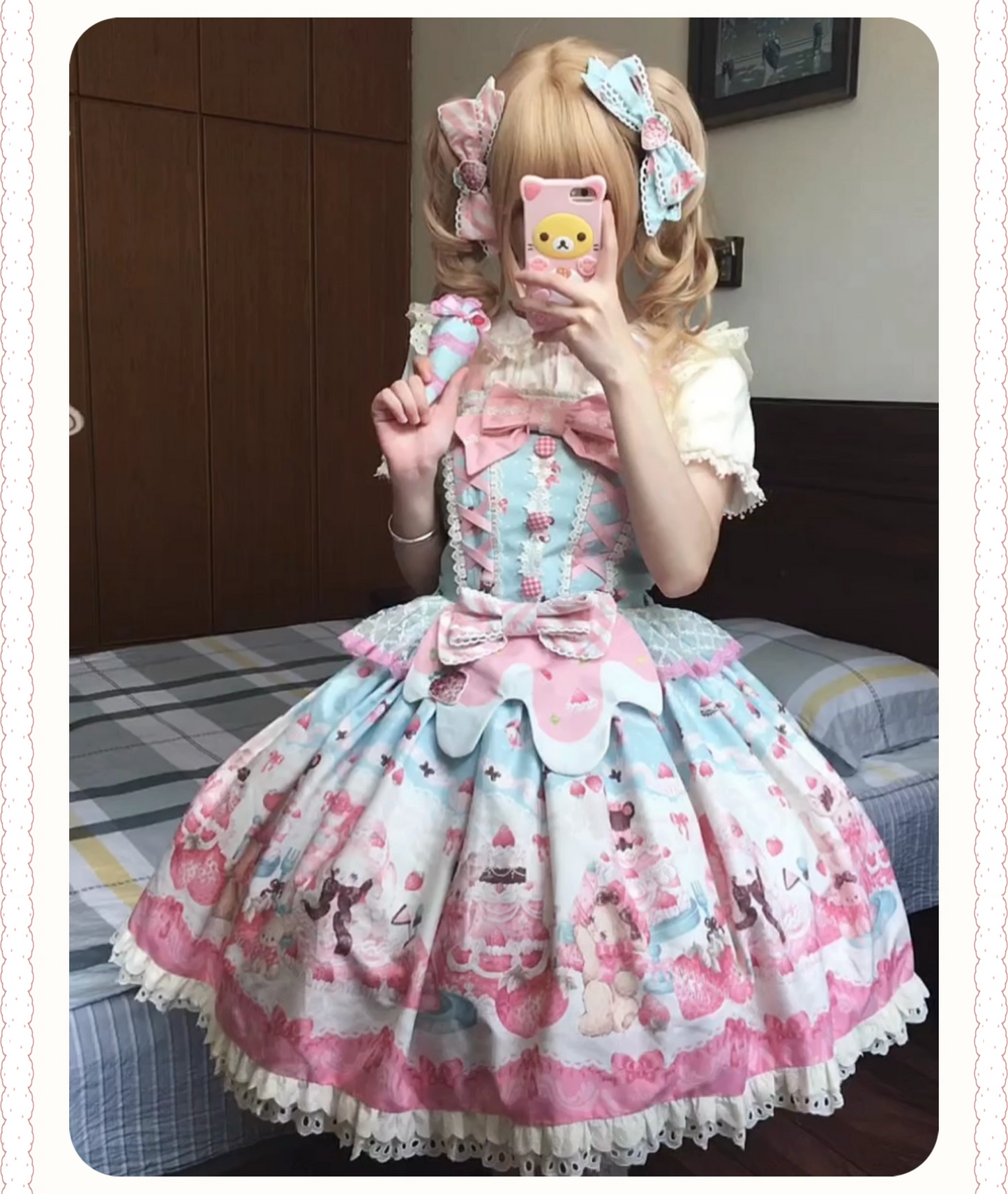 【受注予約~10/14】Sweetheart Berry Jar ジャンパースカート・サロペット【芝士咩咩】