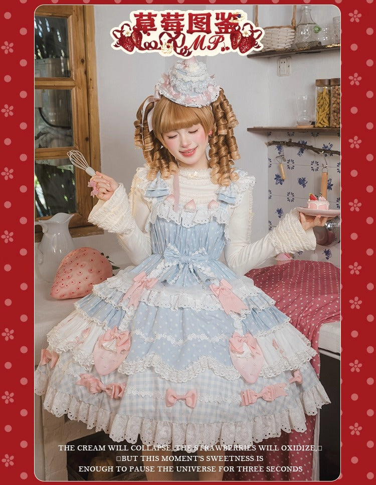 【受注予約~11/18】Strawberry Cake Illustration ジャンパースカート(タイプ1)【花与珍珠匣】