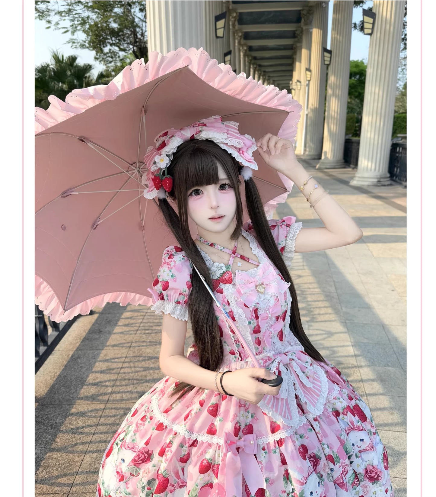 【受注予約~4/29】Strawberry Rabbit ワンピース・ジャンパースカート・トップス【Antique Doll】