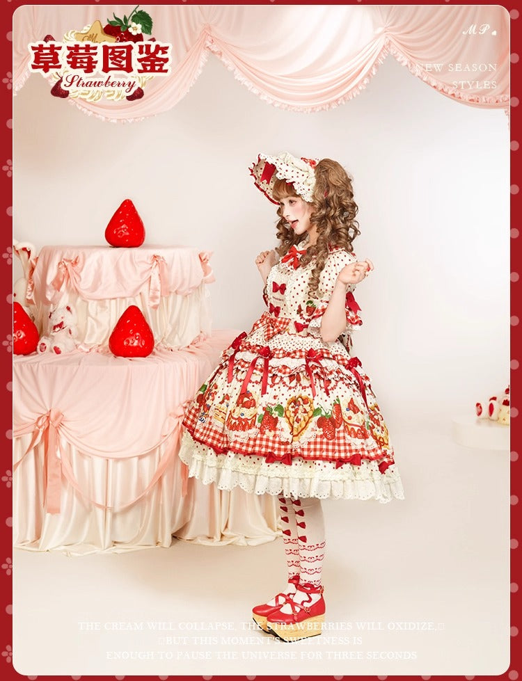 【受注予約~11/18】Strawberry Cake Illustration ワンピース(タイプ3)【花与珍珠匣】