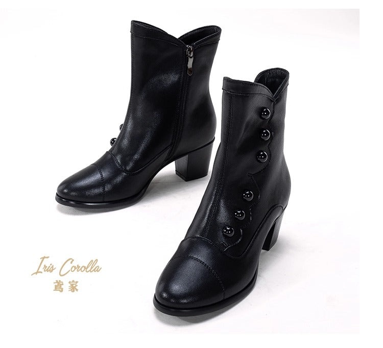 【受注予約~9/17】Victory ボタンブーツ(ショート)【Iris Corolla】