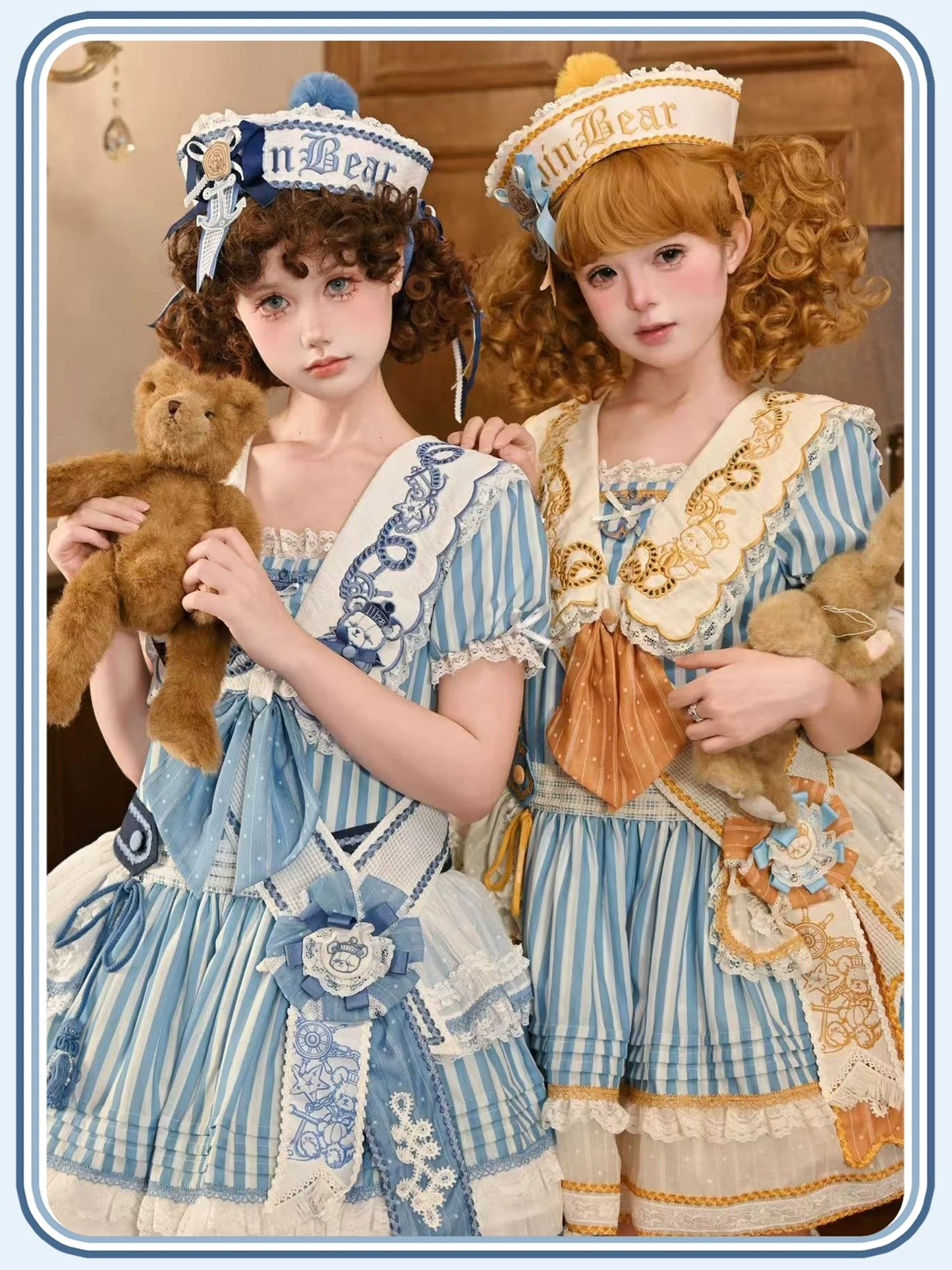 【受注予約~6/28】Antique Sailor Bear ワンピース・フルセット(タイプ2)【双生小熊】