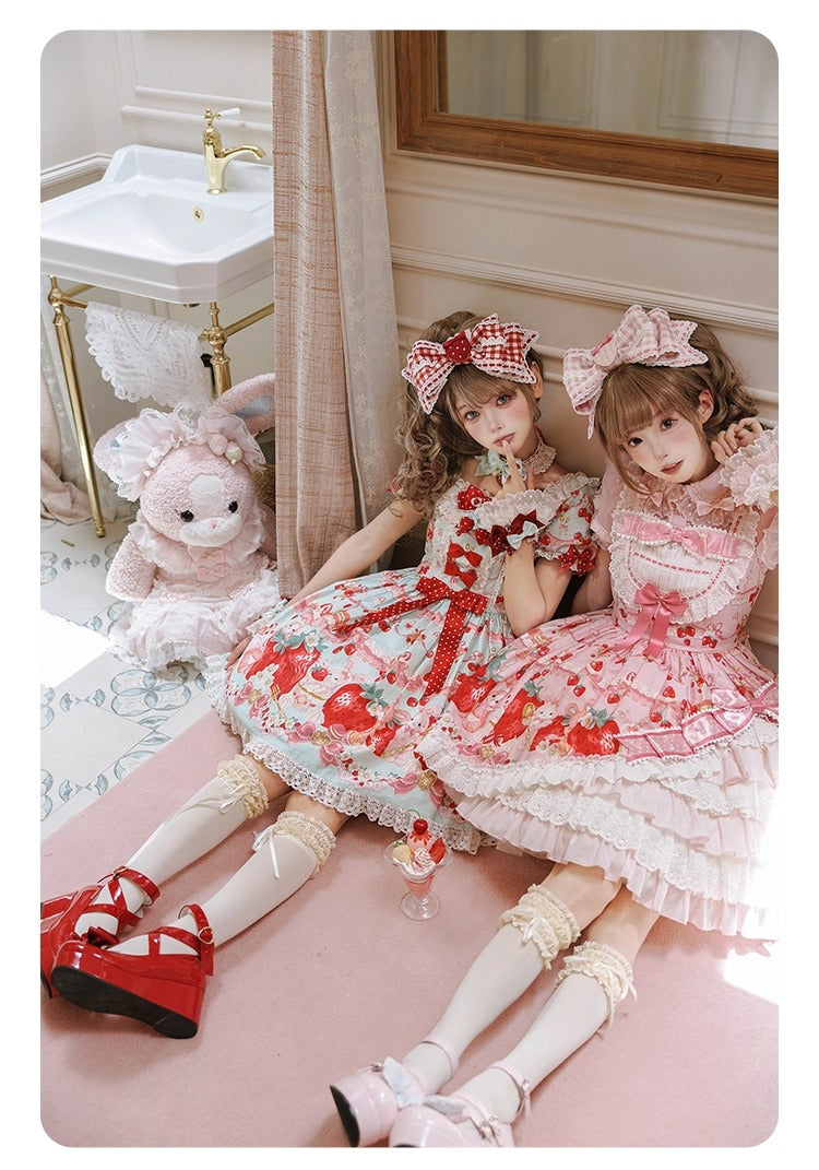 【受注予約~8/28】Strawberry momo Party ジャンパースカート【仲夏物語】