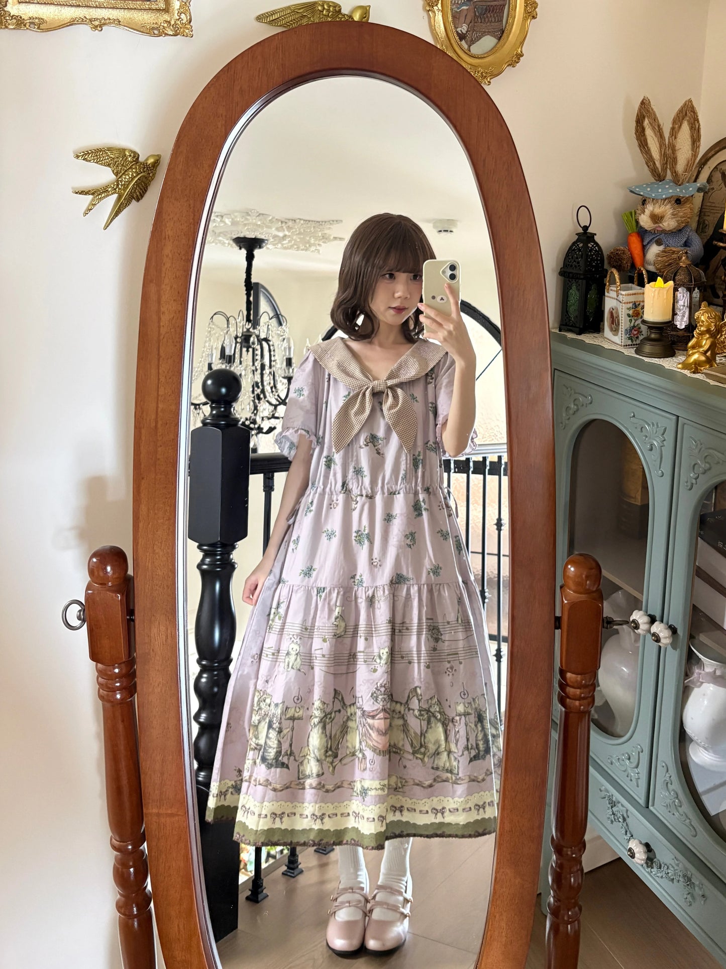 DoReMiCAT Sailor-Kleid und Schleifenset【Fēng yǔ mián】