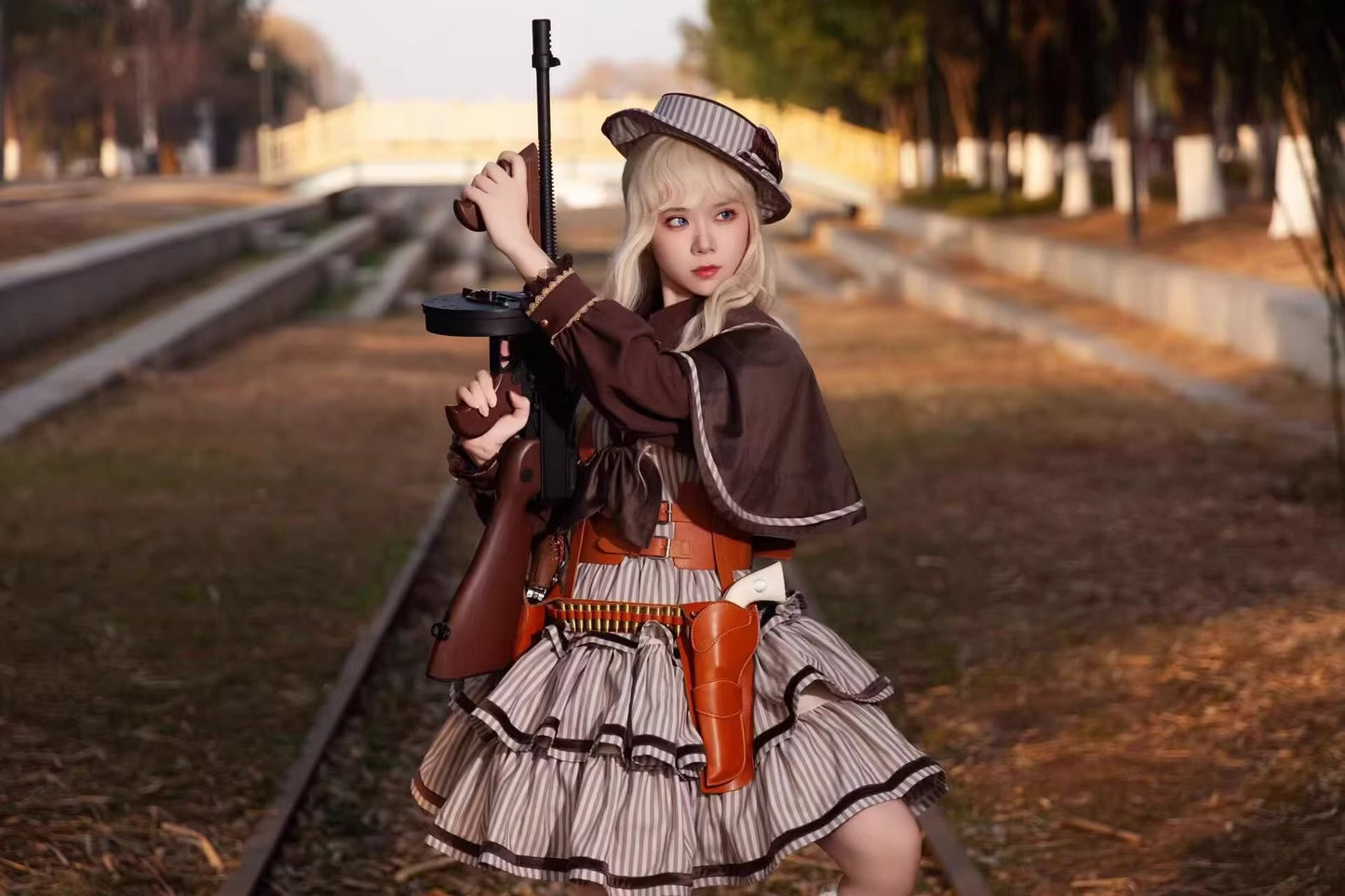 彼方の空 ケープ付きジャンパースカート【Infanta】