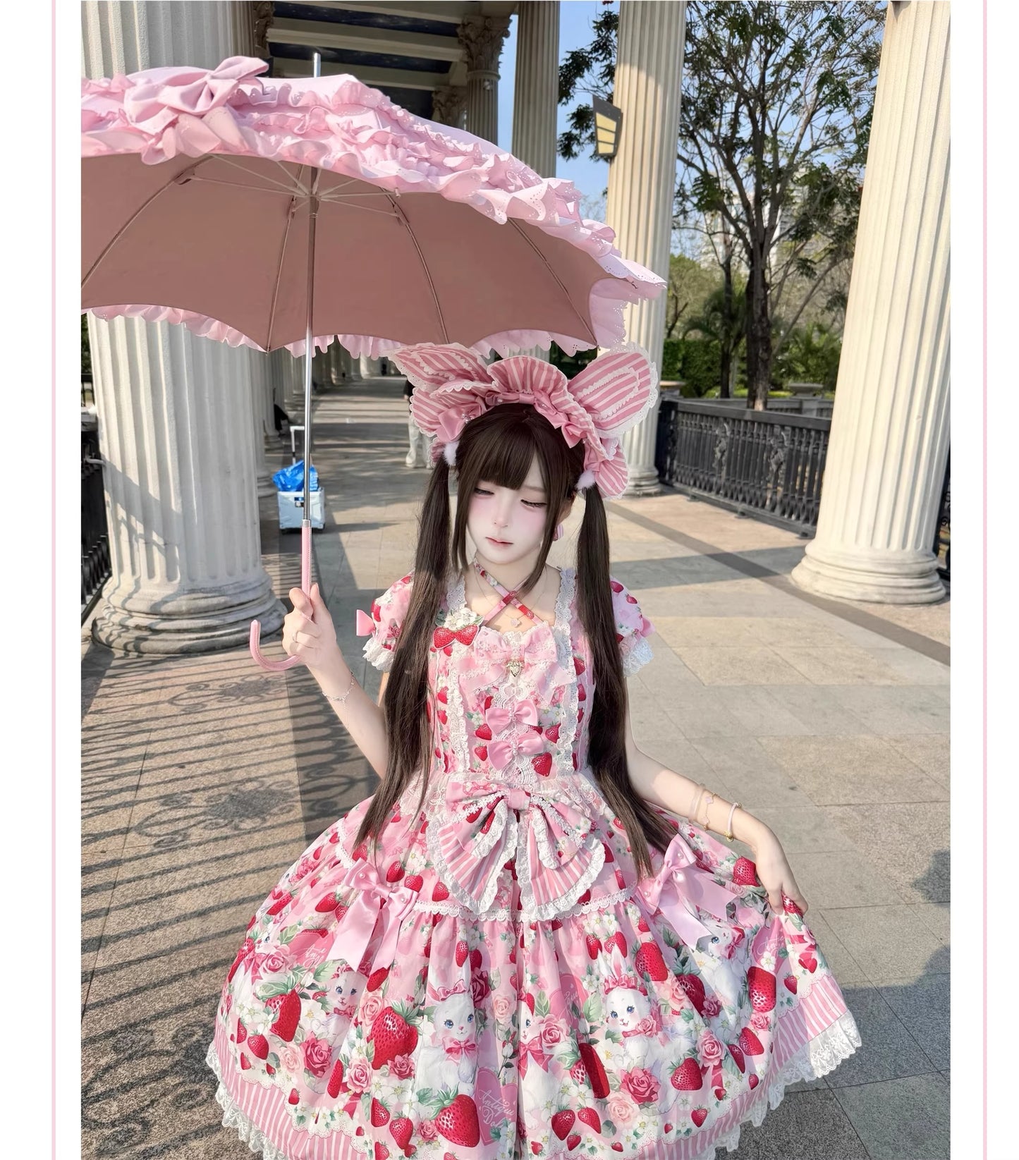 【受注予約~4/29】Strawberry Rabbit ワンピース・ジャンパースカート・トップス【Antique Doll】