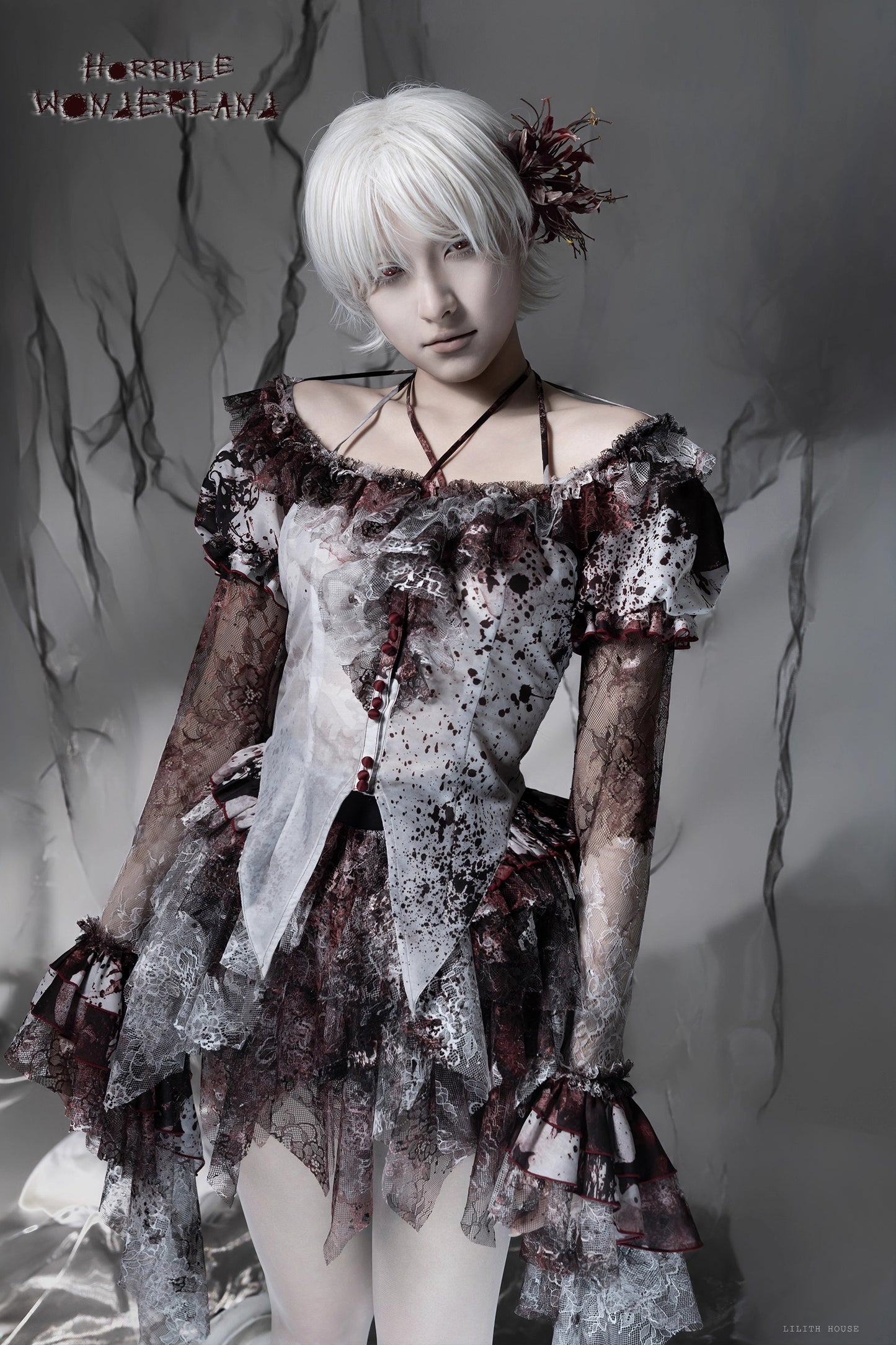 【受注予約~12/10】Horrible Wonderland ブラウス(プリントver.)【Lilith House】