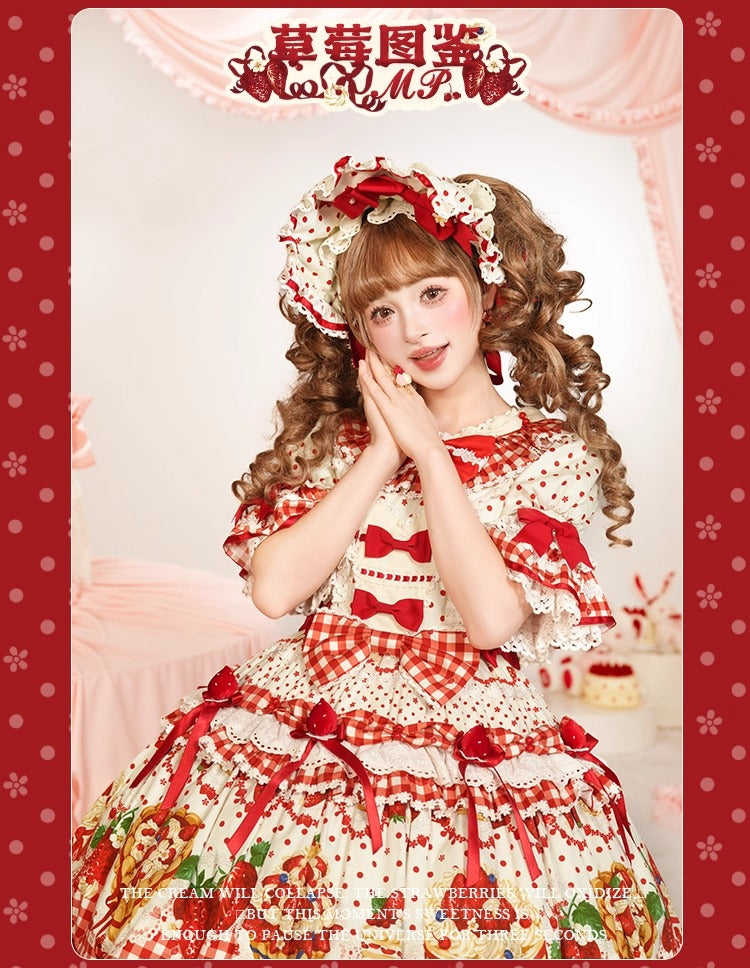 【受注予約~11/18】Strawberry Cake Illustration ワンピース(タイプ3)【花与珍珠匣】