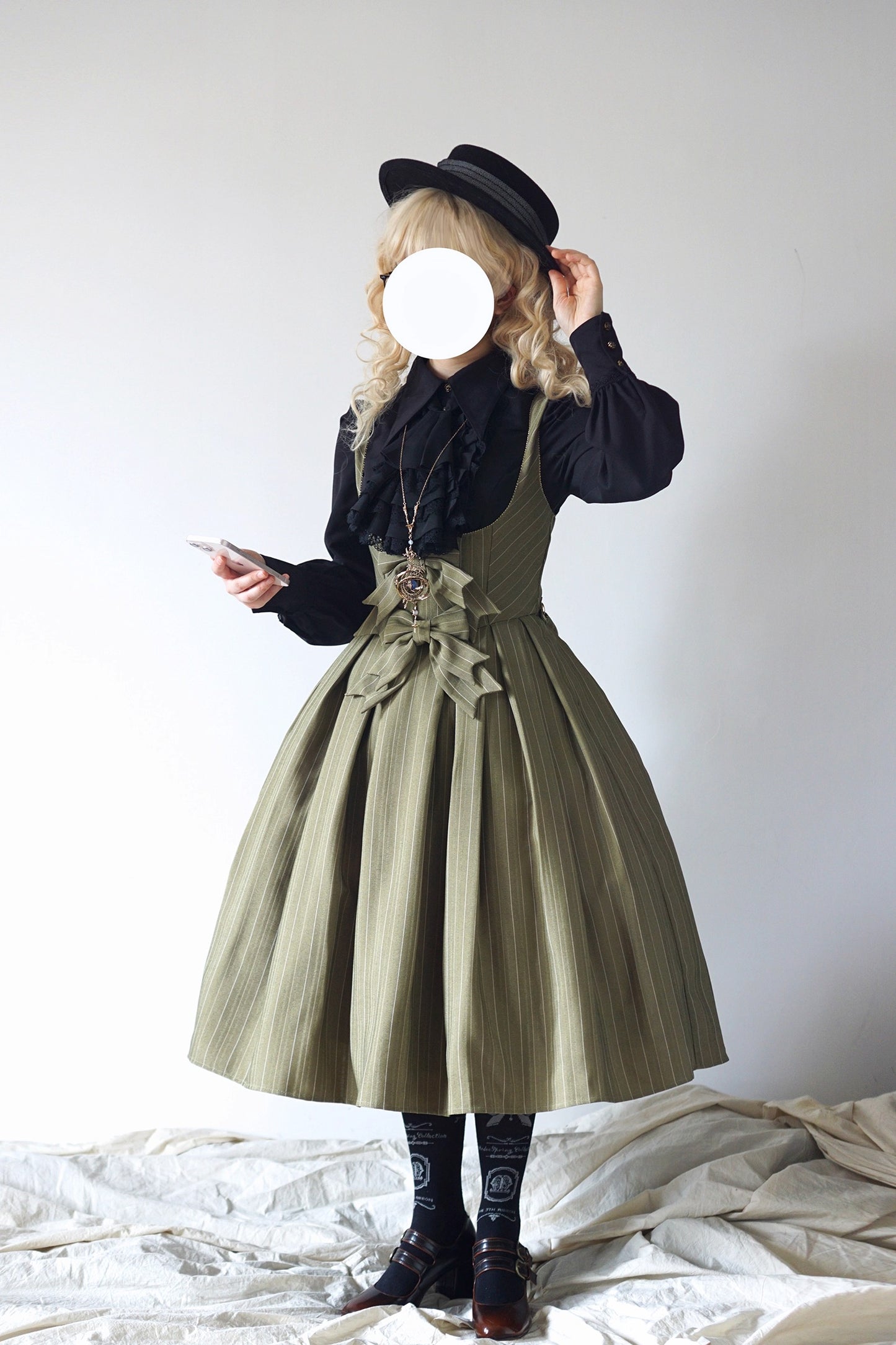 【受注予約~10/28】Bright Moon ジャンパースカート(ストライプ・タイプ2)【Little Dipper】