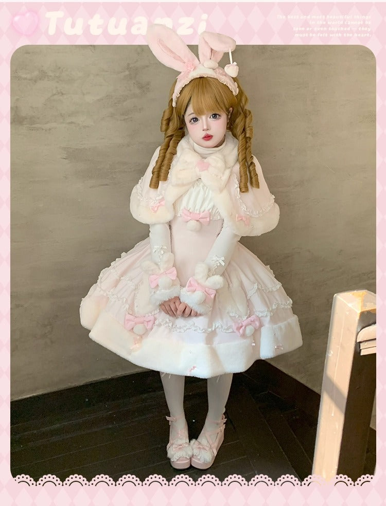 【受注予約~11/13】Rabbit Dumpling ケープ付きジャンパースカート【Dream Lolita】