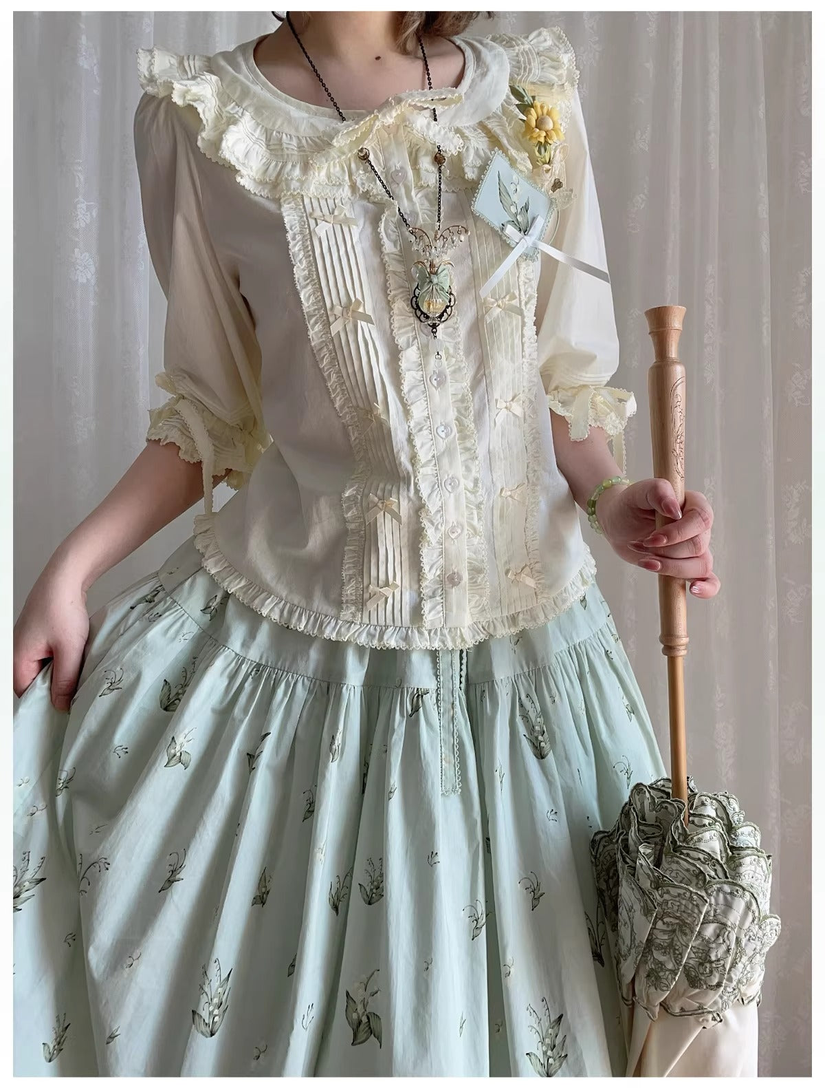 【受注予約~4/19】霧の鈴蘭 ブラウス【Spring Flower Language】