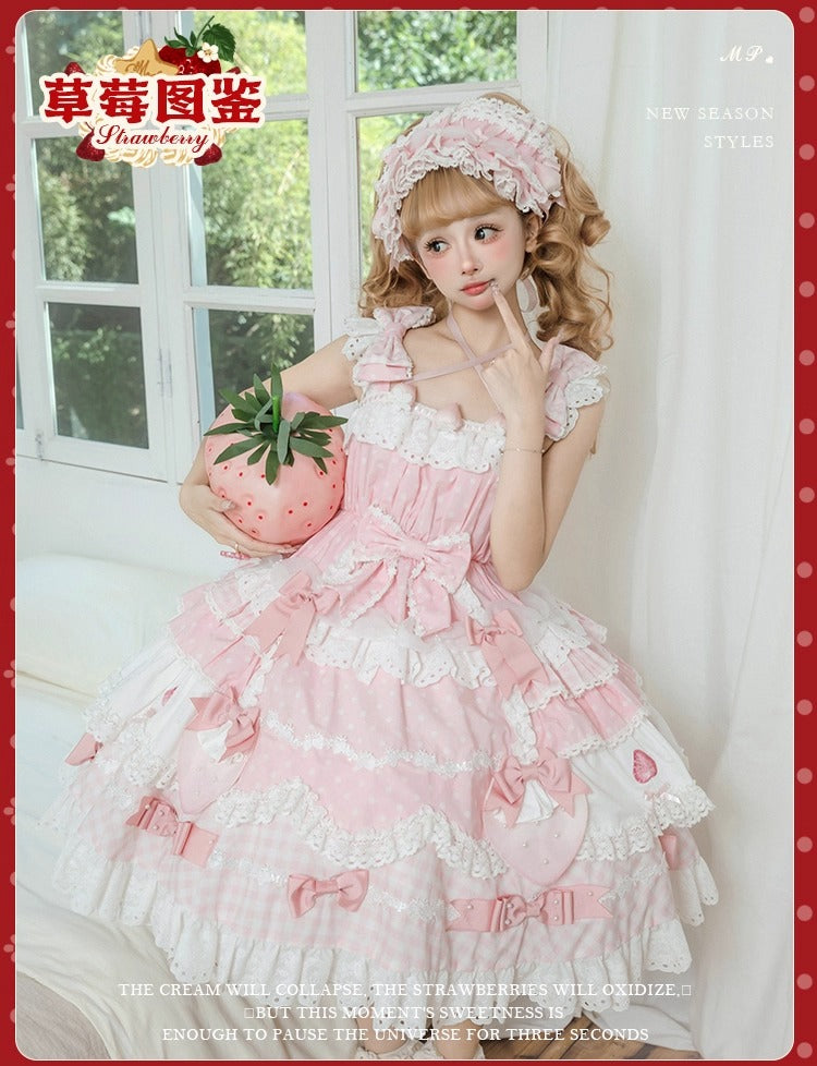 【受注予約~11/18】Strawberry Cake Illustration ジャンパースカート(タイプ1)【花与珍珠匣】