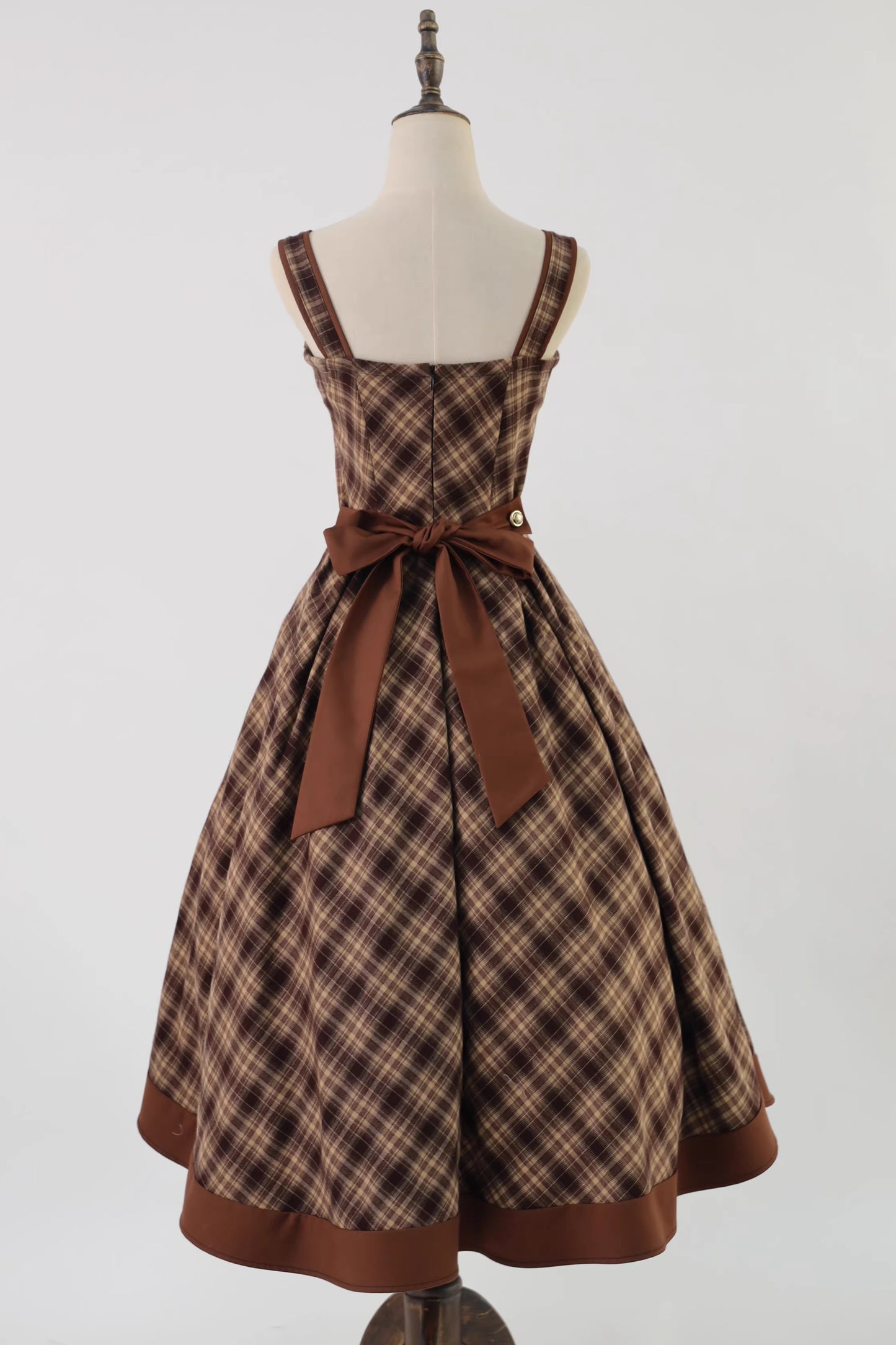 【受注予約~2/2】Vintage Clock ジャンパースカート(タイプ1)【Cyan】