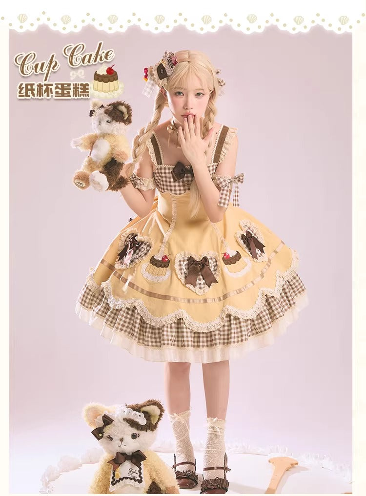 【受注予約~1/26】CupCakes ジャンパースカート【花与珍珠匣】