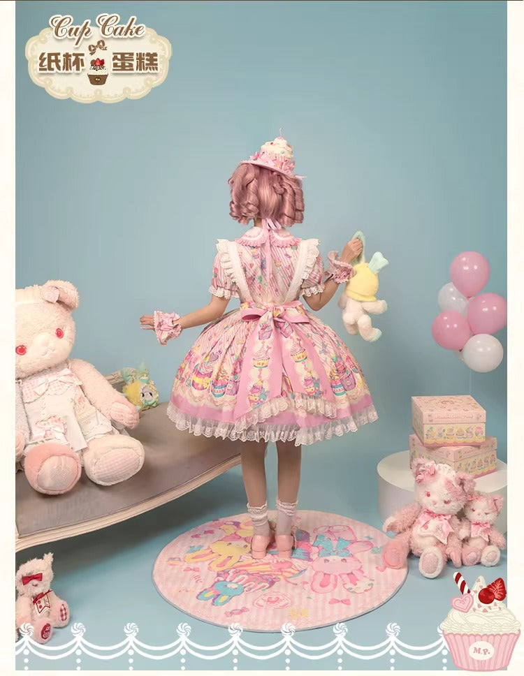 【受注予約~1/26】CupCakes ワンピース(プリントver.)【花与珍珠匣】