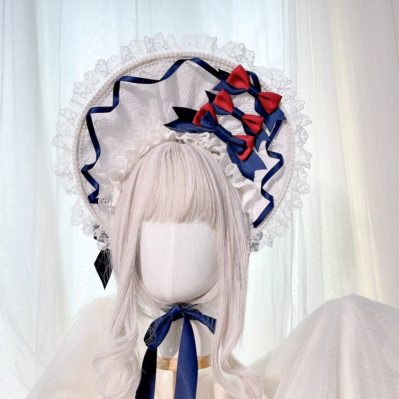 レースデコレーション ハーフボンネット【妹抖手作工作屋】