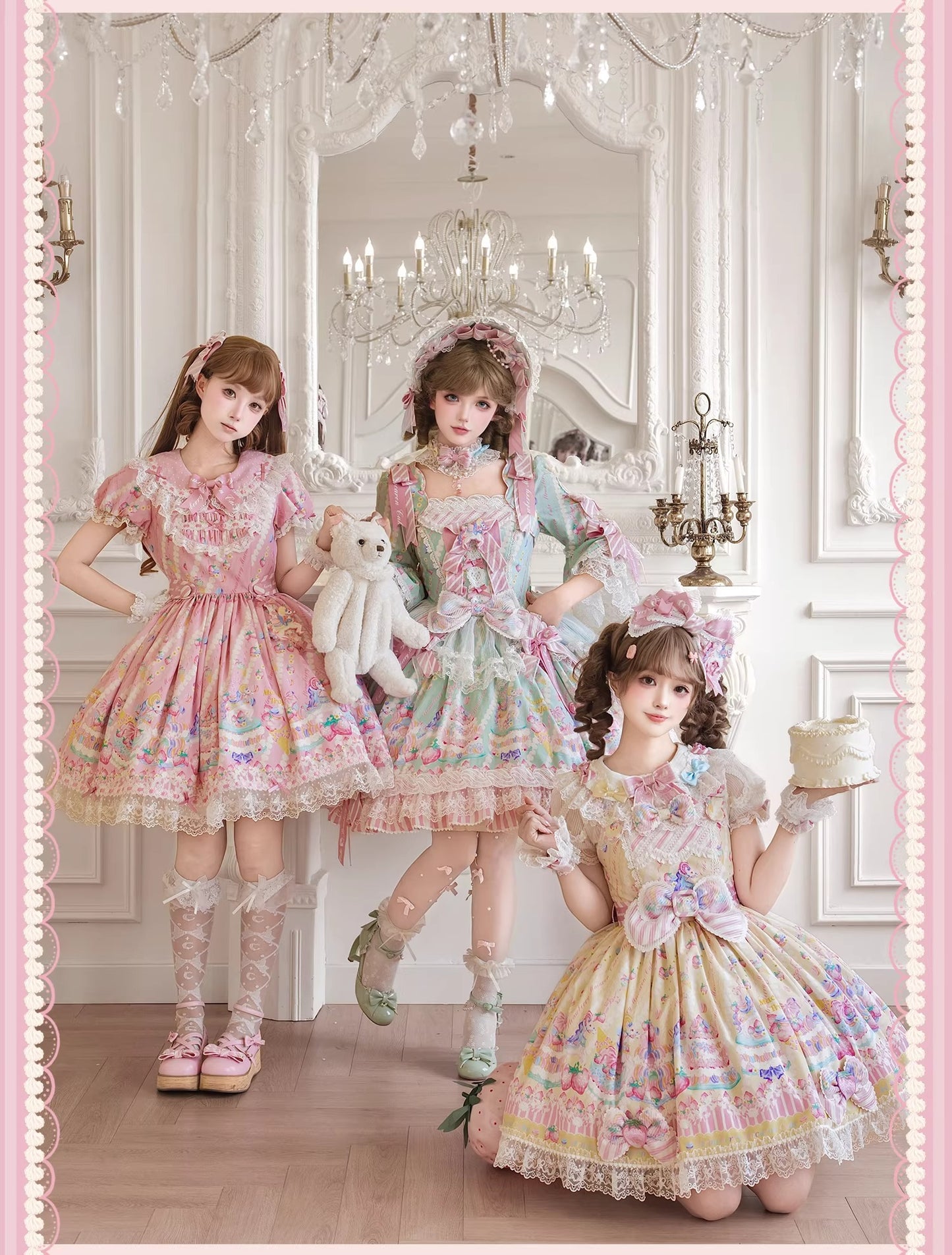 【受注予約~4/27】Pastel Macarons アクセサリー【双生小熊】