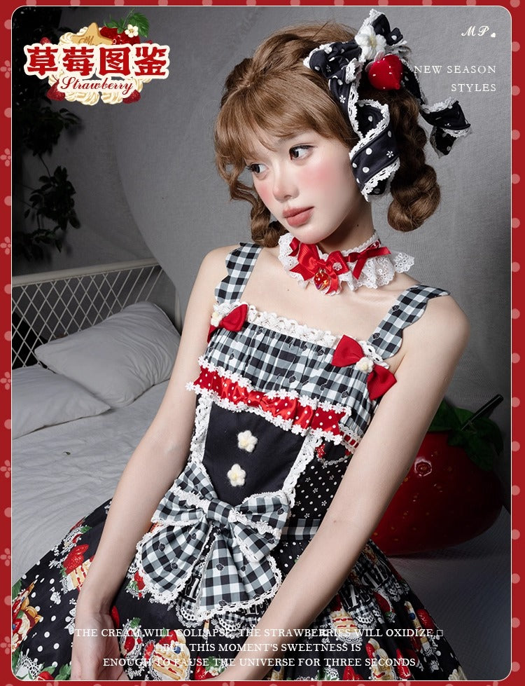 【受注予約~11/18】Strawberry Cake Illustration ジャンパースカート(タイプ2)【花与珍珠匣】