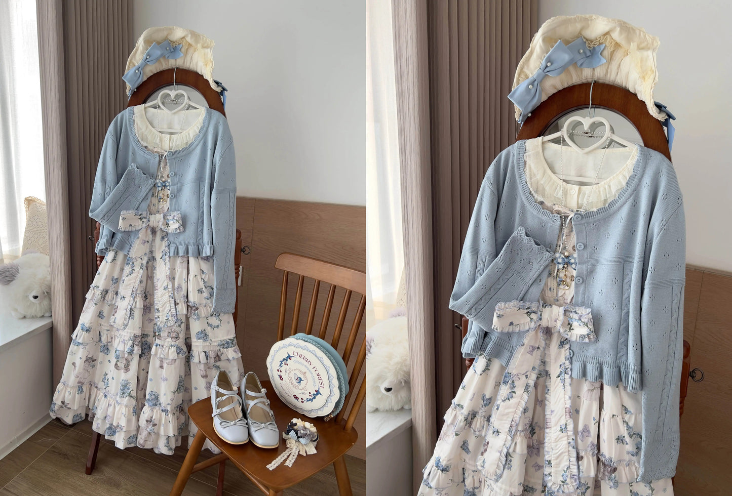 ラウンドネックニットトップス【MIST】