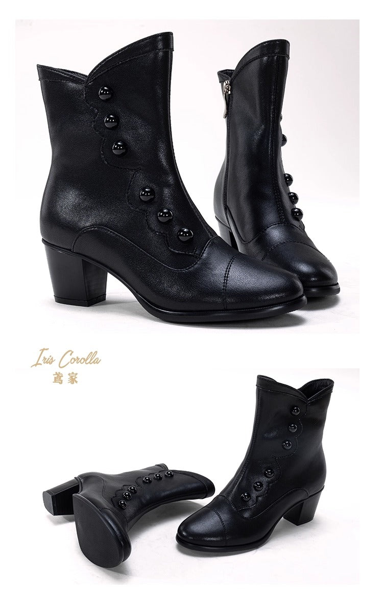 【受注予約~9/17】Victory ボタンブーツ(ショート)【Iris Corolla】