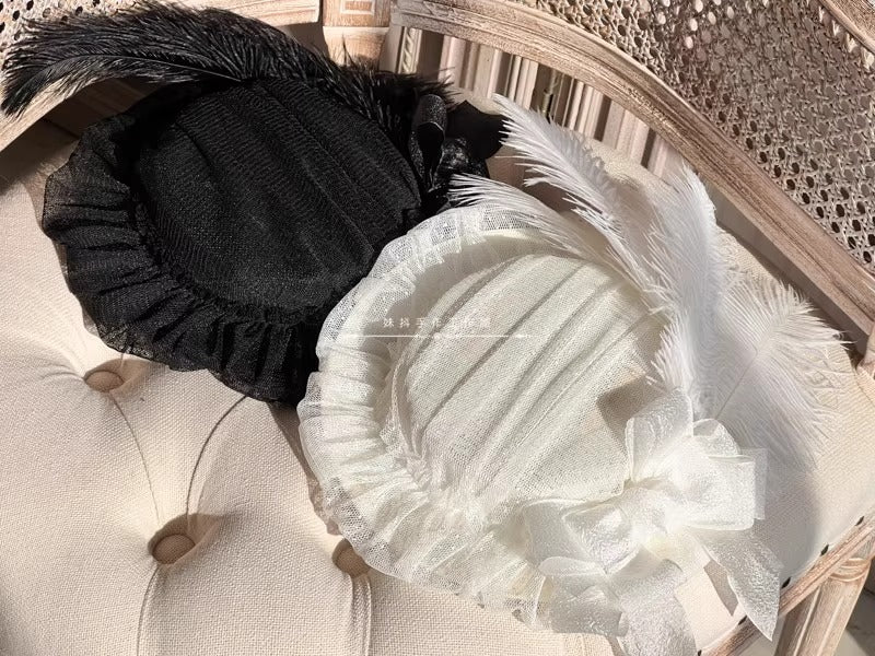 ドットチュールカクテルハット【妹抖手作工作屋】