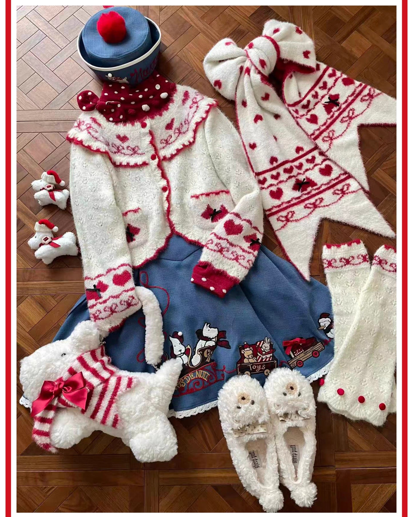 【受注予約~10/30】Puppy and WoolBall カーディガン【iris de nuit】