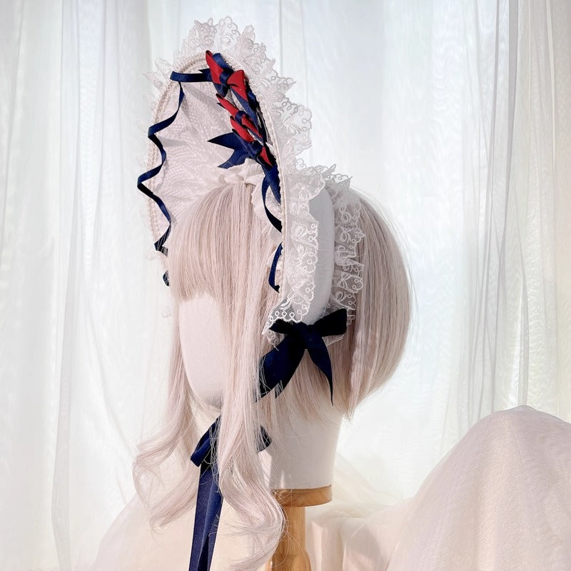 レースデコレーション ハーフボンネット【妹抖手作工作屋】