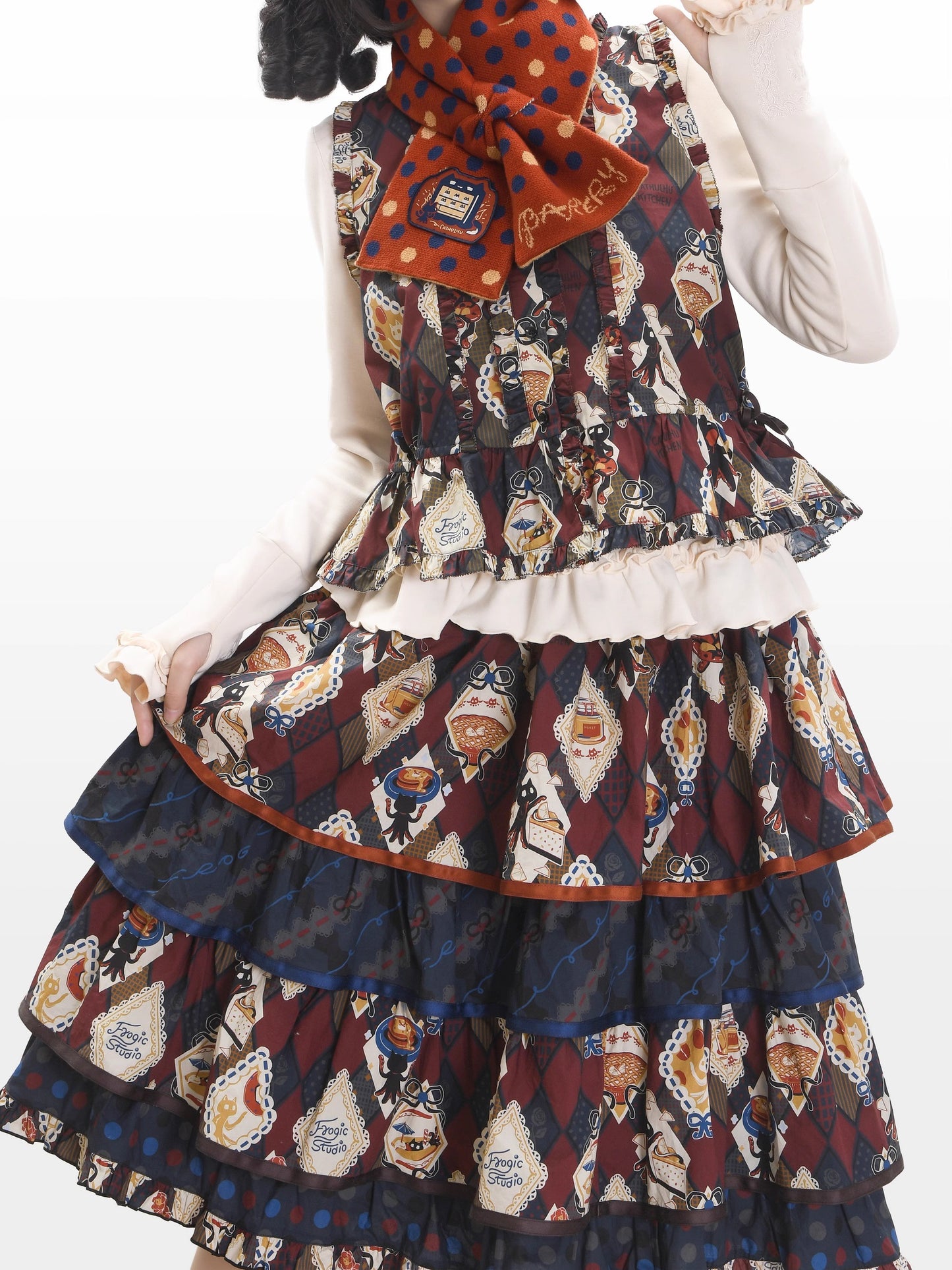 Cat Afternoon Tea ノースリーブトップス【FrogicStudio】