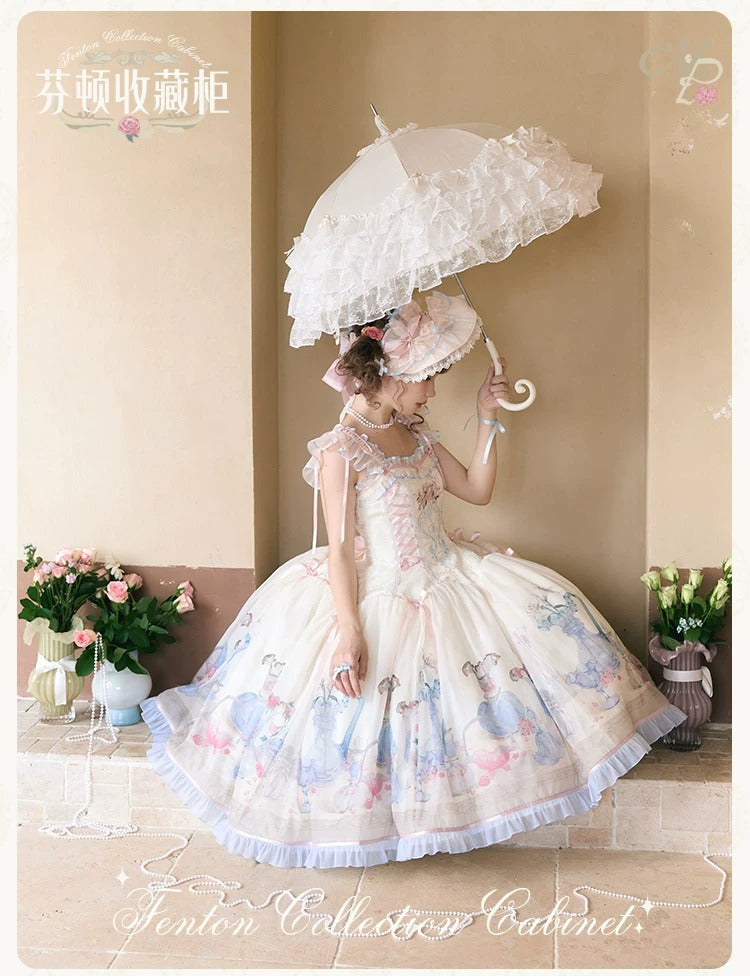 【受注予約~4/29】Fenton Curio Cabinet ワンピース・ジャンパースカート・エプロン【花与珍珠匣】