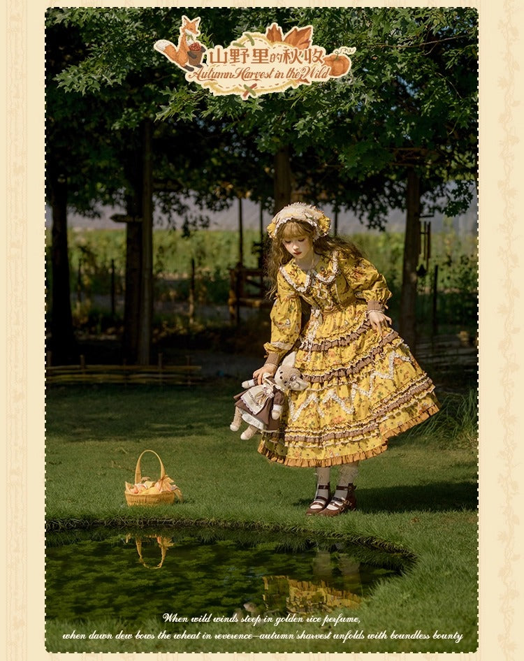 [Pre-orders open until October 2nd] Autumn Harvest in the Hill One-Piece Dress [Flowers and Pearl Box]