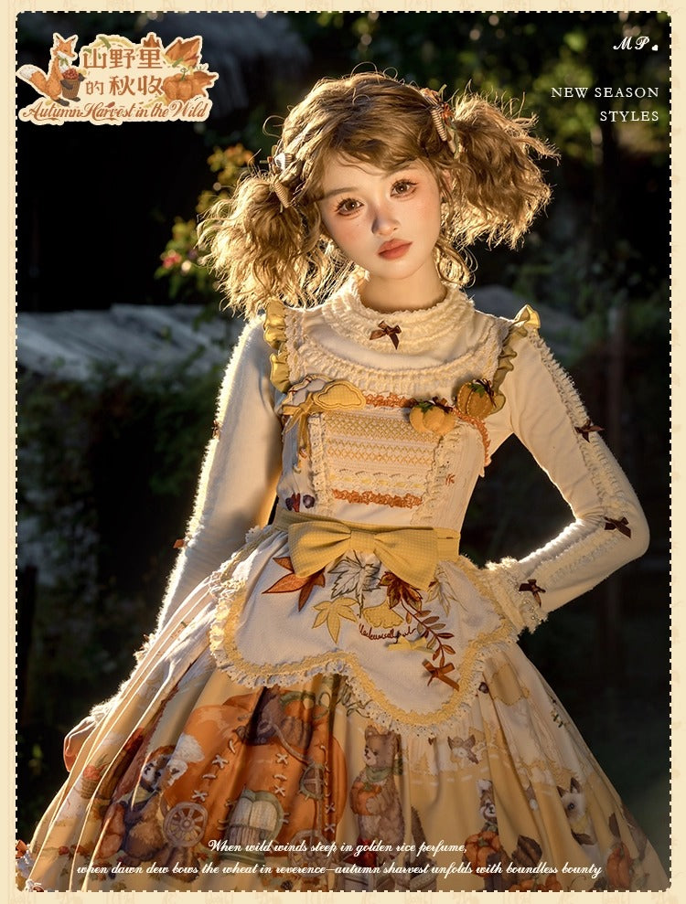 【受注予約~10/2】Autumn Harvest in the Hill エプロン【花与珍珠匣】